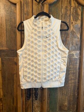 Nike Cream Quilted Sleeveless Vest with Zip